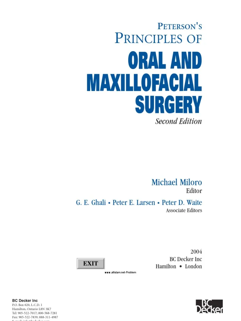  Peterson’s Principles of Oral and Maxillofacial Surgery 2nd Edition 2004 free 