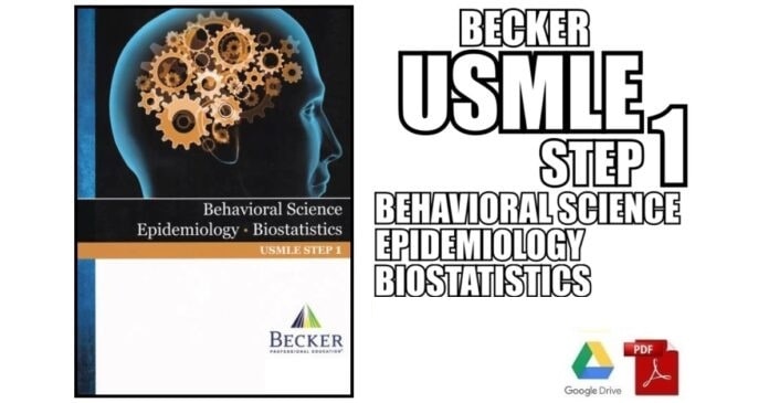 BECKER USMLE Step 1 Behavioral Science Epidemiology Biostatistic