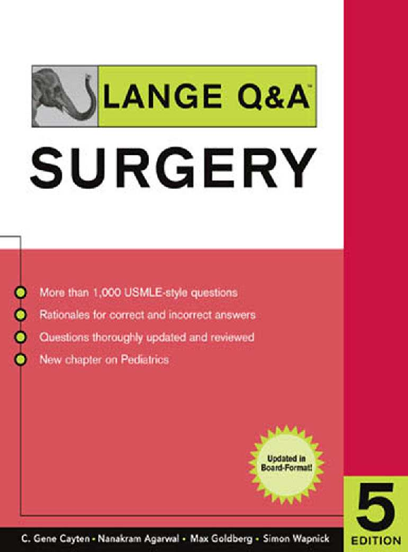 Lange Q&A Surgery 5th Edition