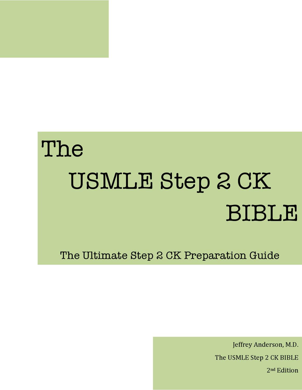 the usmle step 2 ck bible