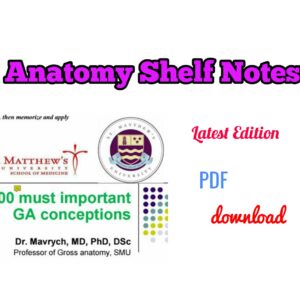 Anatomy Shelf Notes