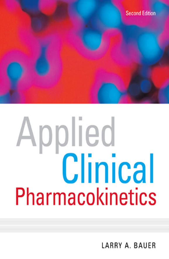  Applied Clinical Pharmacokinetics 2nd Edition